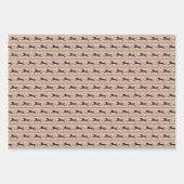 Wild Pony auf Tan Horse Lover Geschenkpapier Set (Vorderseite)