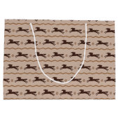 Wild Pony Galloping Pferd auf Tan für Pferde Lover Große Geschenktüte (Rückseite)