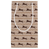 Wild Pony Galloping Pferd auf Tan Kleine Geschenktüte (Vorderseite)