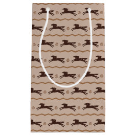 Wild Pony Galloping Pferd auf Tan Kleine Geschenktüte