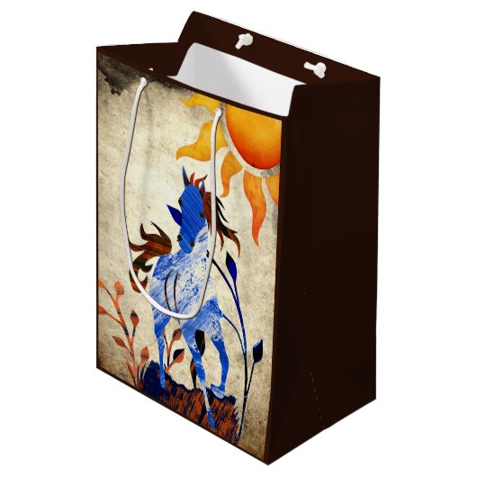 Wild Pony mit Sun Horse Mittlere Geschenktüte (Vorderseite Schrägansicht)