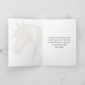 Wild Pony | Watercolor Horse Happy Birthday Karte (Innenseite)