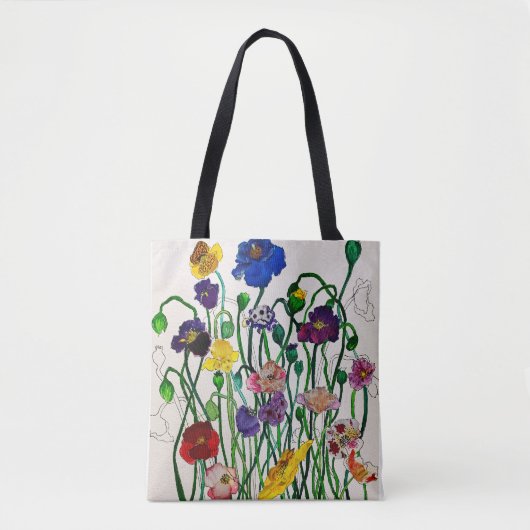 Wild Poppie Tote Bag Tasche (Vorderseite)