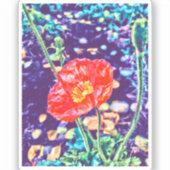 Wild Poppies Vinyl Sticker (Vorderseite)