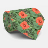 Wild Poppy Blume Krawatte (Gerollt)