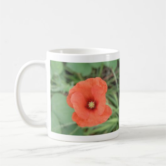 Wild Poppy Blume Tasse (Links)