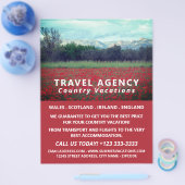 Wild Poppy Field, Reiseagentur Advert Flyer (Einzeln)