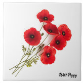 Wild Poppy Fliese (Vorderseite)