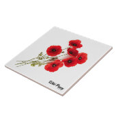 Wild Poppy Fliese (Seite)