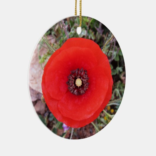 Wild Poppy Keramik Ornament (Rechts)
