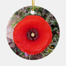 Wild Poppy Keramik Ornament