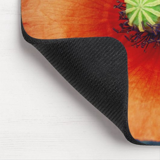 Wild Poppy Macro Fotografy Mousepad (Ecke)