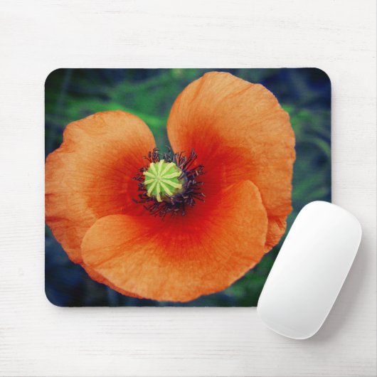 Wild Poppy Macro Fotografy Mousepad (Mit Mouse)