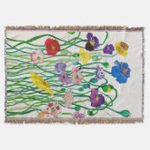 Wild Poppy Throw Decke (Vorderseite)