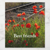 Wild poppy weinetikett (Einzelnes Label)