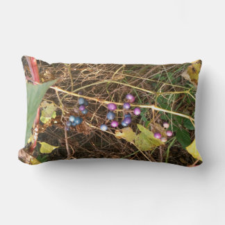 Wild Porcelain Berry Vine In Nature Throw Pillow Lendenkissen