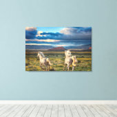 WILD PORSES "Live to Run" Canvas Print Leinwanddruck (Insitu (Holzboden))