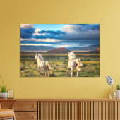 WILD PORSES "Live to Run" Canvas Print Leinwanddruck (Insitu (Wohnzimmer))