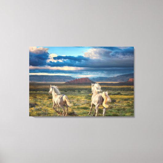 WILD PORSES "Live to Run" Canvas Print Leinwanddruck (Vorderseite)