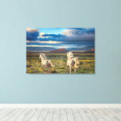 WILD PORSES "Live to Run" Canvas Print Leinwanddruck (Insitu (Holzboden))