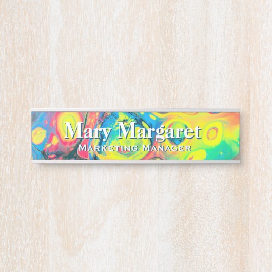 Wild Psychedelic Acrylic Türschild (Vorderseite )