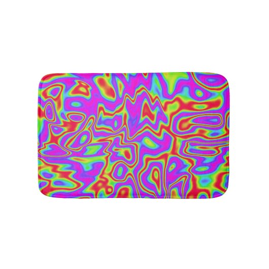 Wild Psychedelic Liquid Colors Badematte (Vorderseite)