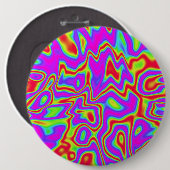 Wild Psychedelic Liquid Colors Button (Vorne & Hinten)