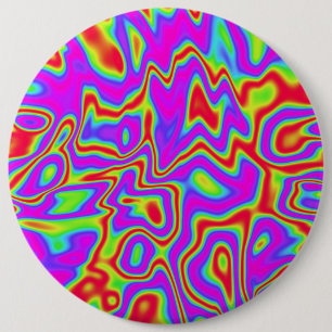 Wild Psychedelic Liquid Colors Button