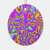 Wild Psychedelic Liquid Colors Keramik Ornament (Links)