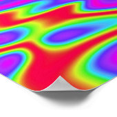 Wild Psychedelic Liquid Colors Poster (Ecke)