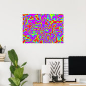 Wild Psychedelic Liquid Colors Poster (Heimbüro)