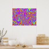 Wild Psychedelic Liquid Colors Poster (Küche)