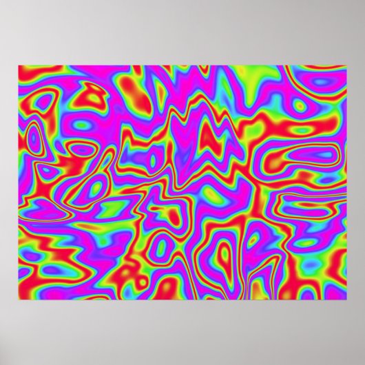 Wild Psychedelic Liquid Colors Poster (Vorne)