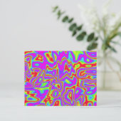 Wild Psychedelic Liquid Colors Postkarte (Stehend Vorderseite)