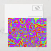 Wild Psychedelic Liquid Colors Postkarte (Vorne/Hinten)