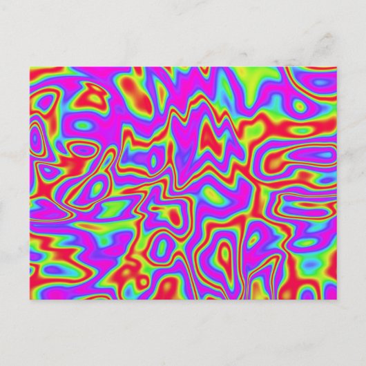 Wild Psychedelic Liquid Colors Postkarte (Vorderseite)