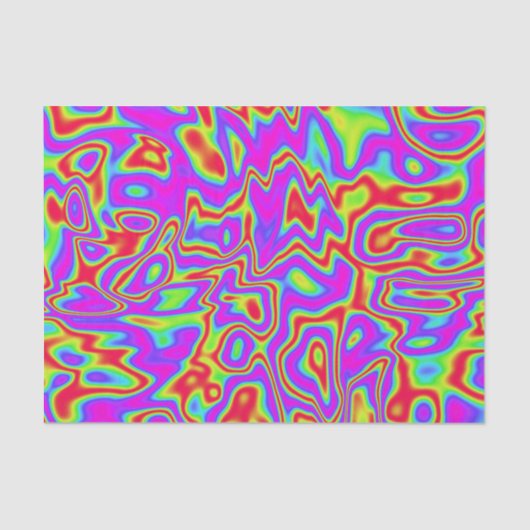 Wild Psychedelic Liquid Colors Seidenpapier (Vorderseite)