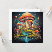 Wild Psychedelic Mushroom Forest Art Karte (Vorderseite/Rückseite Beispiel)