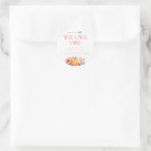 Wild Pumpkin Fall Birthday Party Danke für Ihre Un Runder Aufkleber (Tasche)