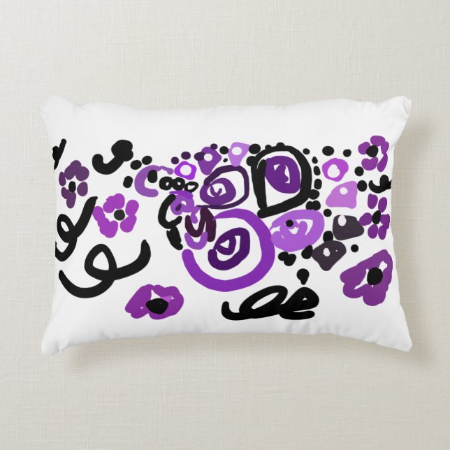Wild Purple Peacock Dekokissen (Vorderseite)