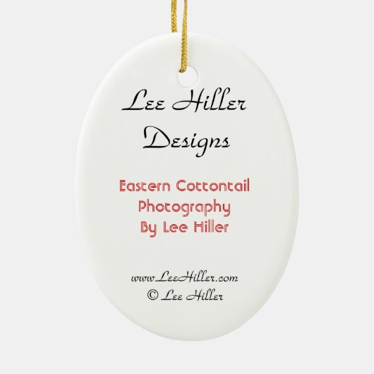 Wild Rabbit Eastern Cottontail Ornament (Hinten)