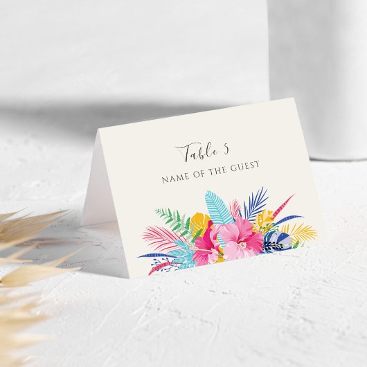 Wild Rain Forest Evergreen Wedding Place Card Tischnummer