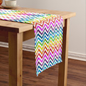 Wild-Rainbow-Zickzack Muster Kurzer Tischläufer (Beispiel)