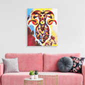 Wild Ram Art Canvas Print Leinwanddruck (Insitu (Wohnzimmer))