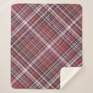 Wild Raspberries Crimson Red Kariert Sherpadecke