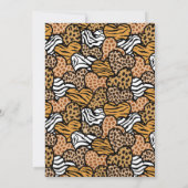 Wild Red Animal Print Heart Galentine's Day Party Einladung (Rückseite)