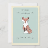 Wild, Red Fox Geburtstagsparty Einladungen (Rückseite)