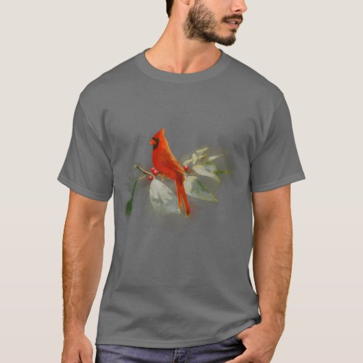 Wild Red Kardinal Bird Junge T-Shirt (Vorderseite)