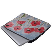 Wild Red Poppies Electronics Bag Laptopschutzhülle (Vorne Knopf)