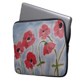 Wild Red Poppies Electronics Bag Laptopschutzhülle (Vorderseite Links)